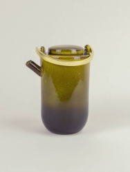 Cendre de paille teapot with raw brass handle