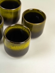 Set of 6 Cendre de paille cups