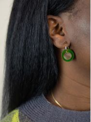 Khaki Tulle earrings