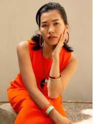 Orange green Sureau bracelets