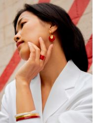 Red Timbale earrings