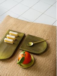 Set de 2 petits plateaux Hoa Bien verte