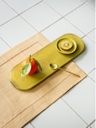 Set de 2 grands plateaux Hoa Bien verte