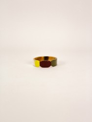 Bracelet 20 Totem en corne blonde et laque Lime