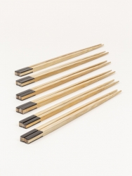 Baguettes Damier Noir (6 paires)