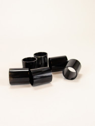 Set de 6 ronds de serviette - noir
