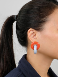 Boucles d'oreilles Cascade orange
