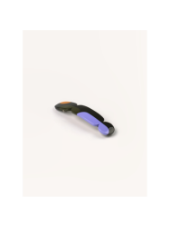 Barrette Nymphe en corne blonde et laque Orange