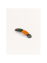 Barrette Totem en corne blonde et laque Orange