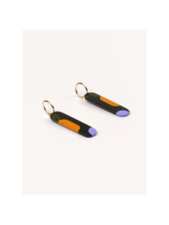 Créoles 65 Nymphe en corne blonde et laque Orange