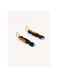 Créoles 70 Nymphe en corne blonde et laque Orange
