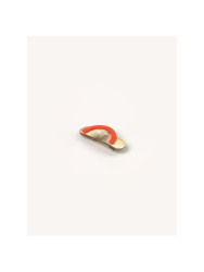 Petite barrette en corne blonde et laque orange