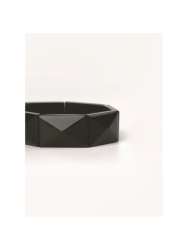 Bracelet articulé diamant en corne noire