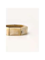 Bracelet articulé diamant en corne blonde